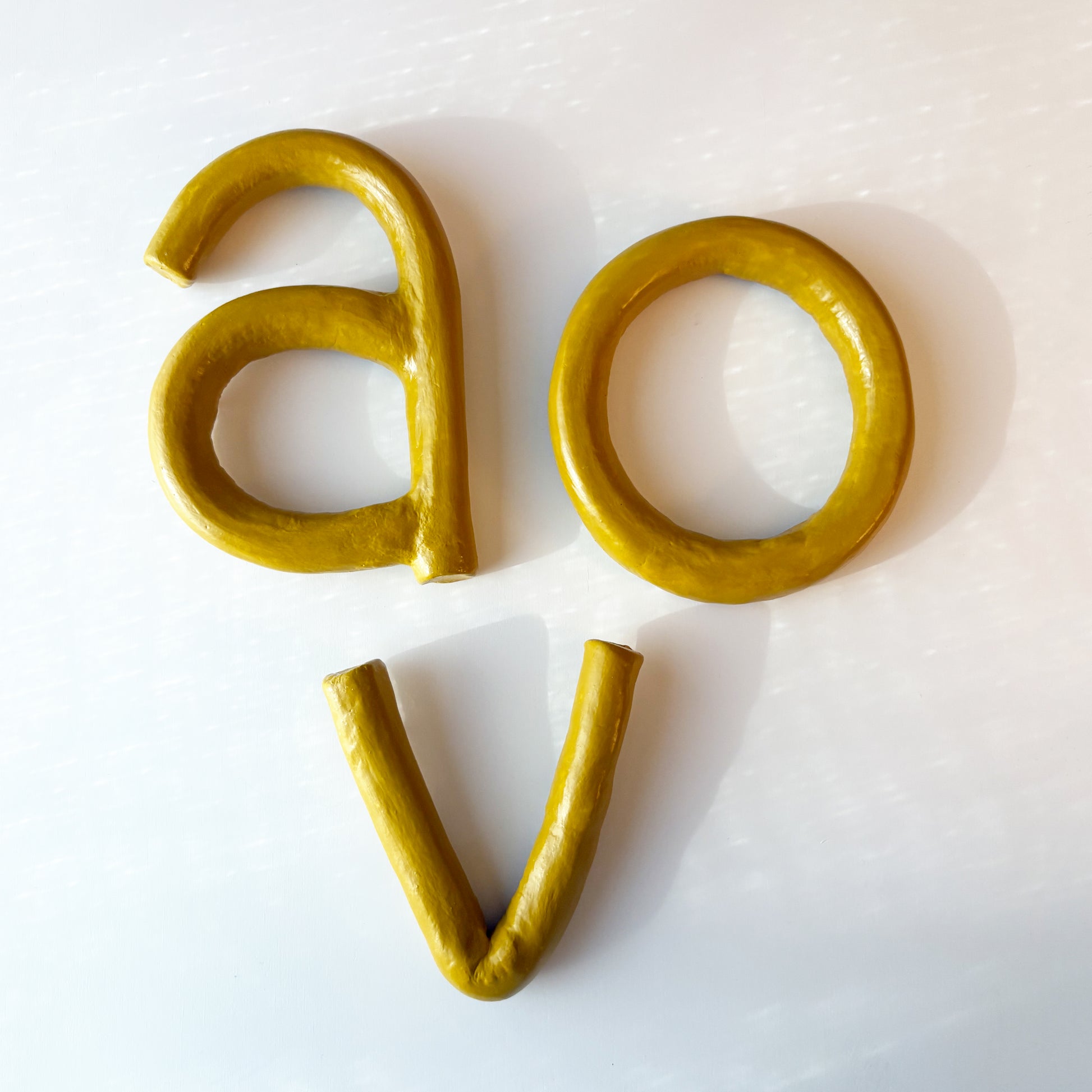 Clay Letters | Mustard