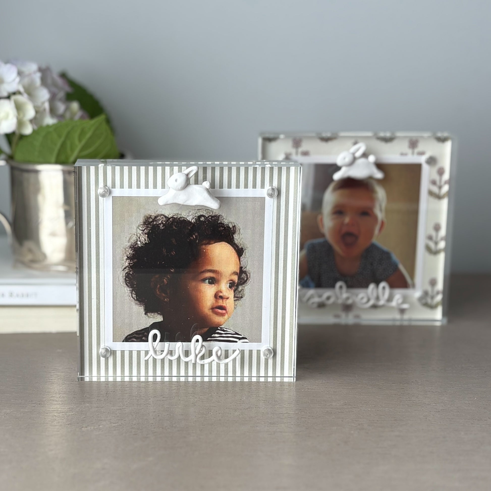 Personalized Acrylic Bunny Frame | 4x4" Photo Frame