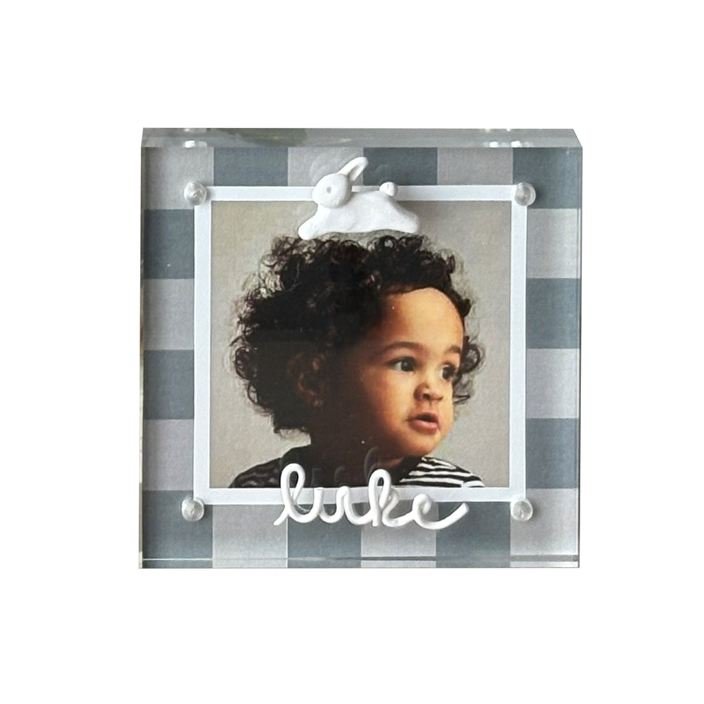 Personalized Acrylic Bunny Frame | 4x4" Photo Frame