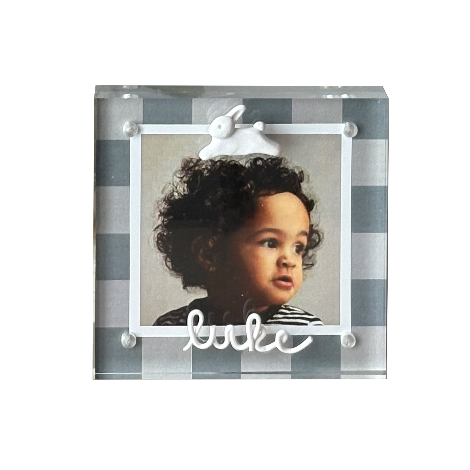 Personalized Acrylic Bunny Frame | 4x4" Photo Frame