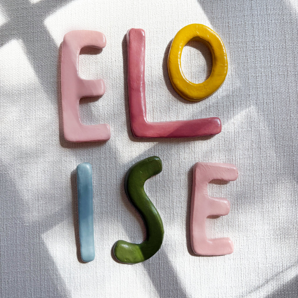 Retro Clay Letters | Pastel Rainbow