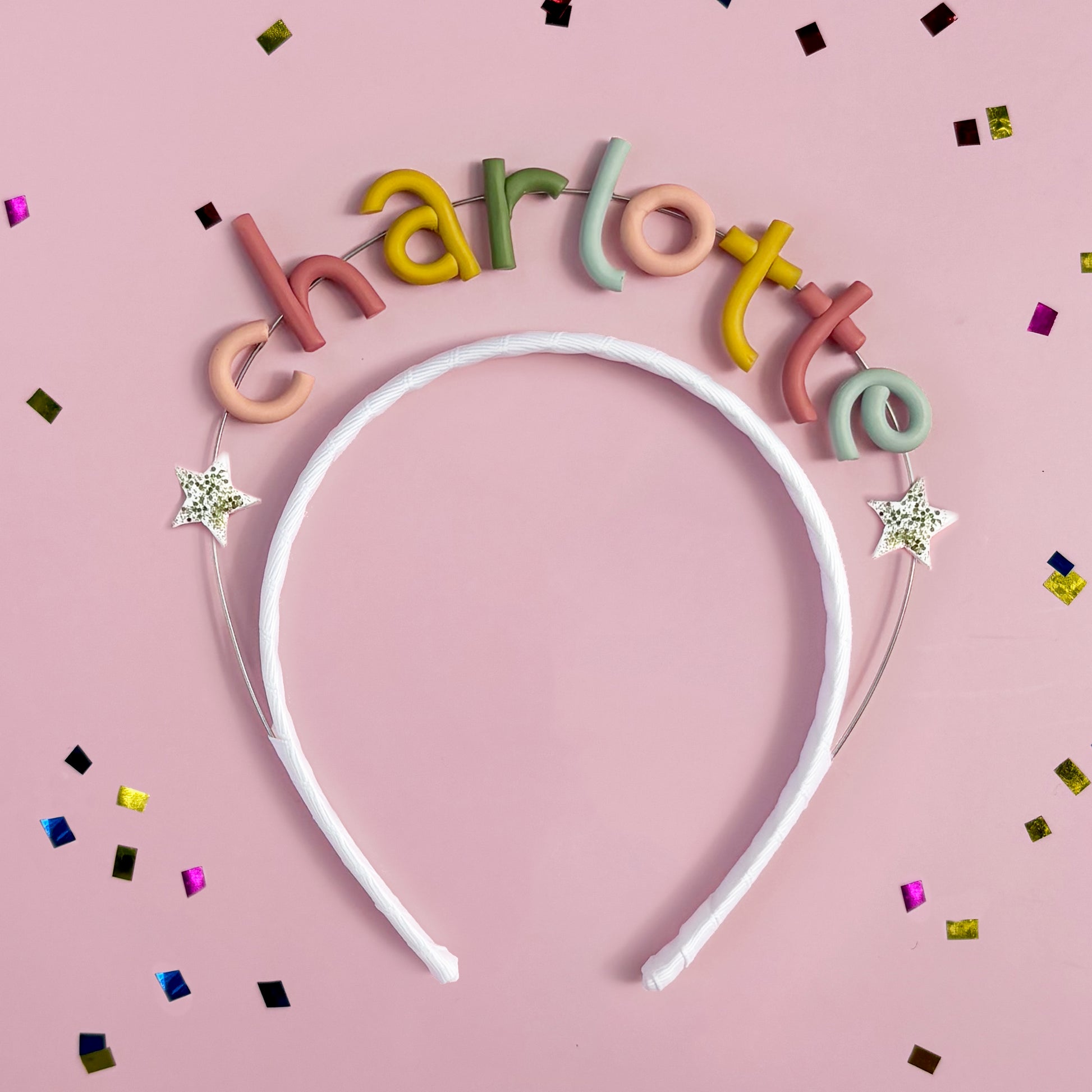Personalized Birthday Headband | Single Pastel Rainbow
