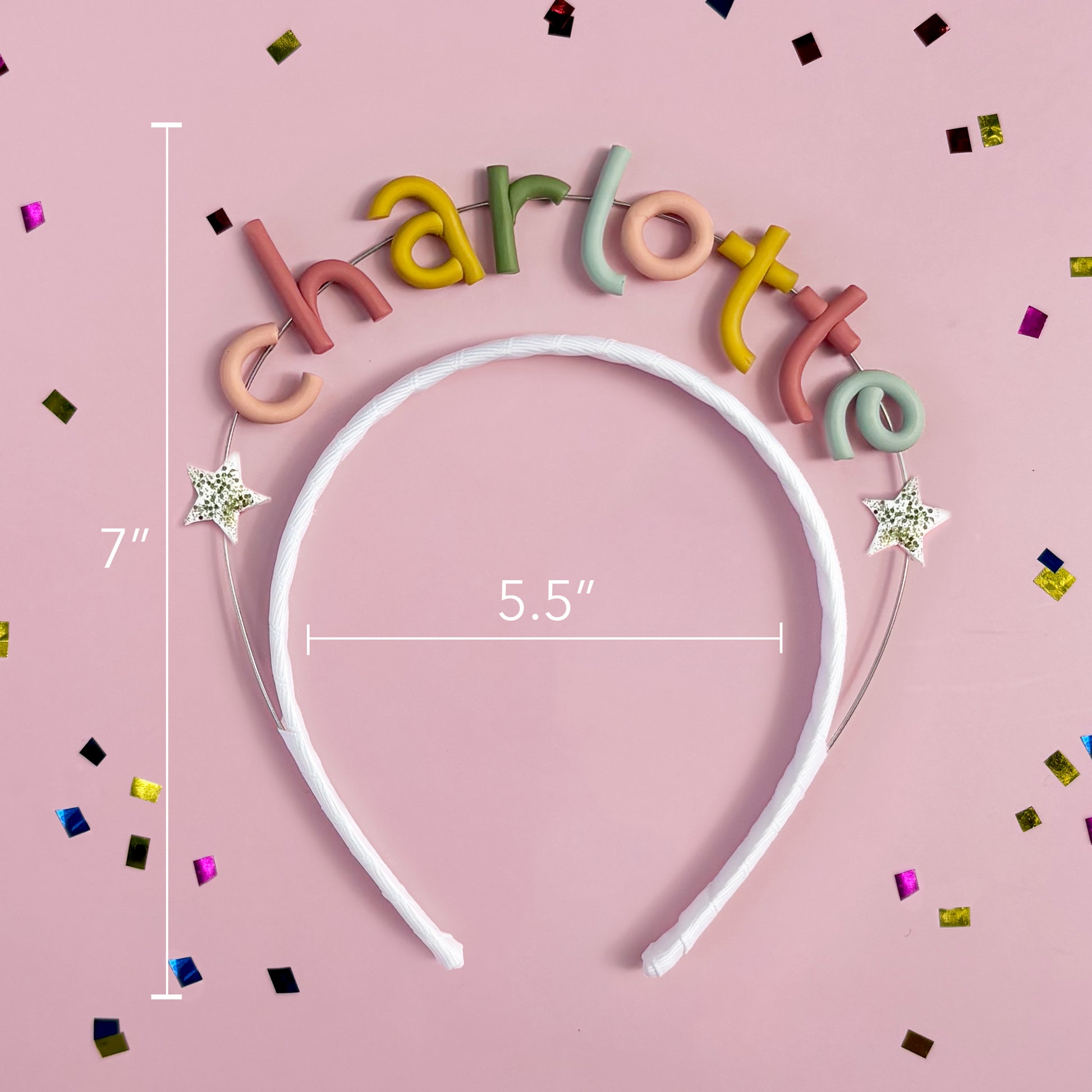 Personalized Birthday Headband | Single Pastel Rainbow