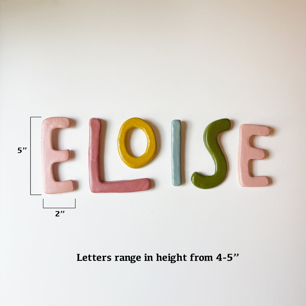 Retro Clay Letters | Pastel Rainbow