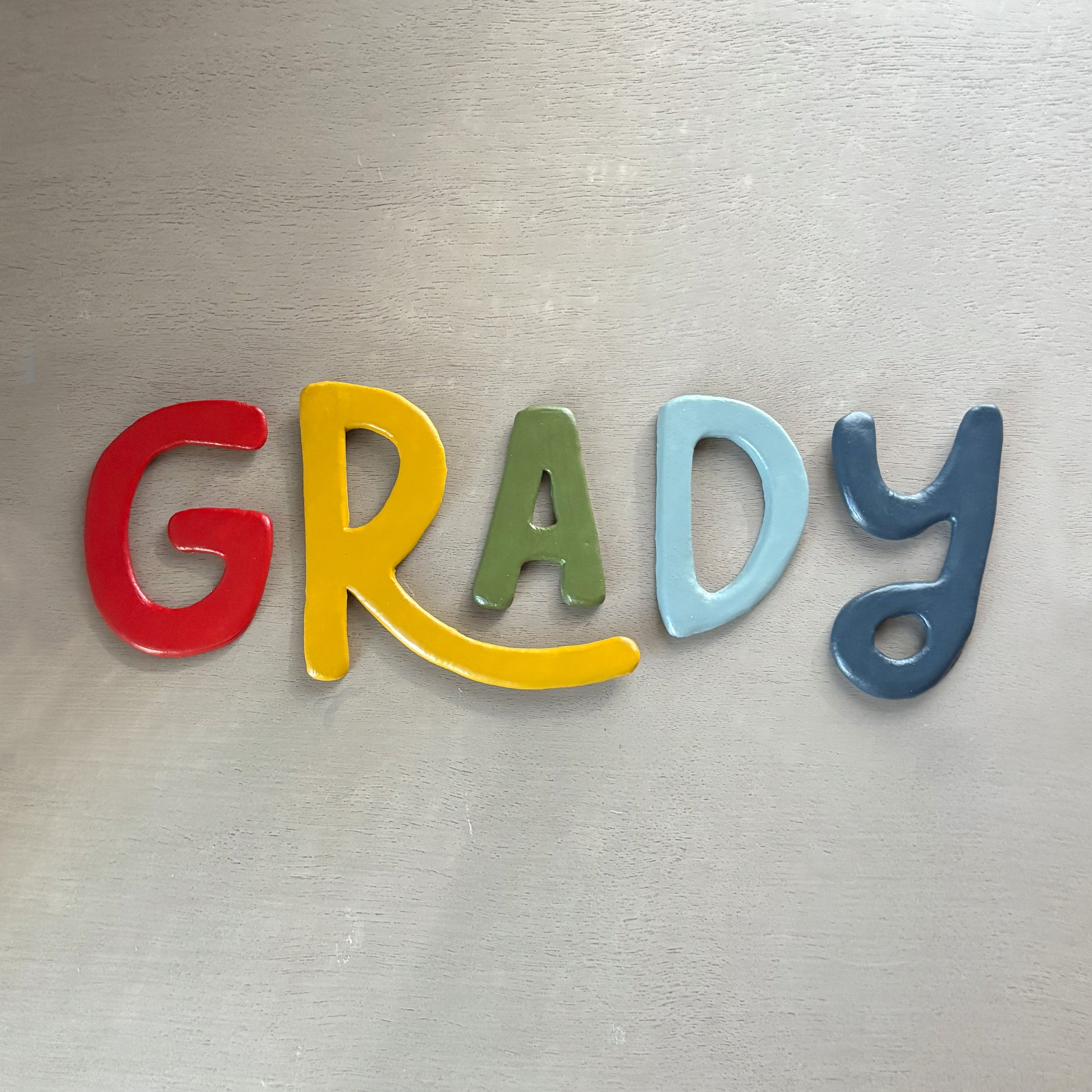 Retro Clay Letters | Primary Rainbow