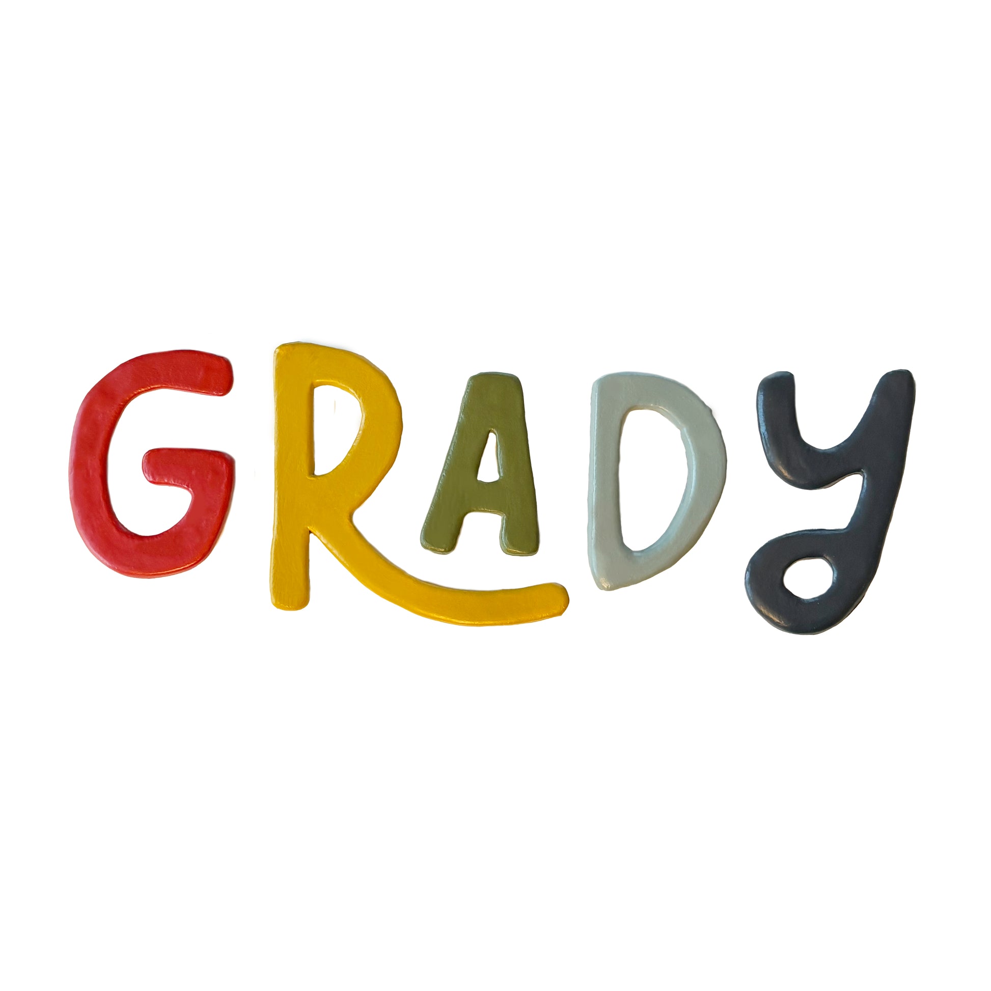 Retro Clay Letters | Primary Rainbow