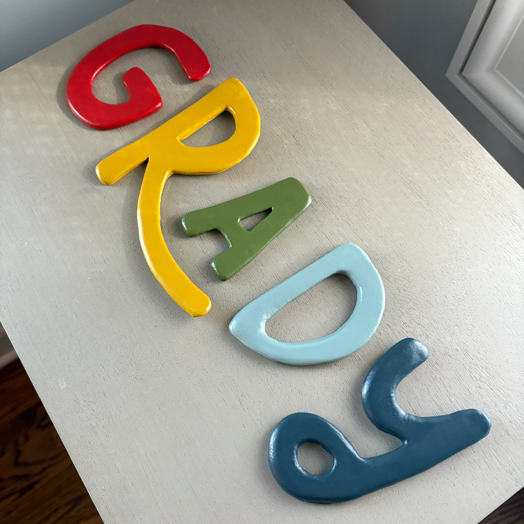 Retro Clay Letters | Primary Rainbow