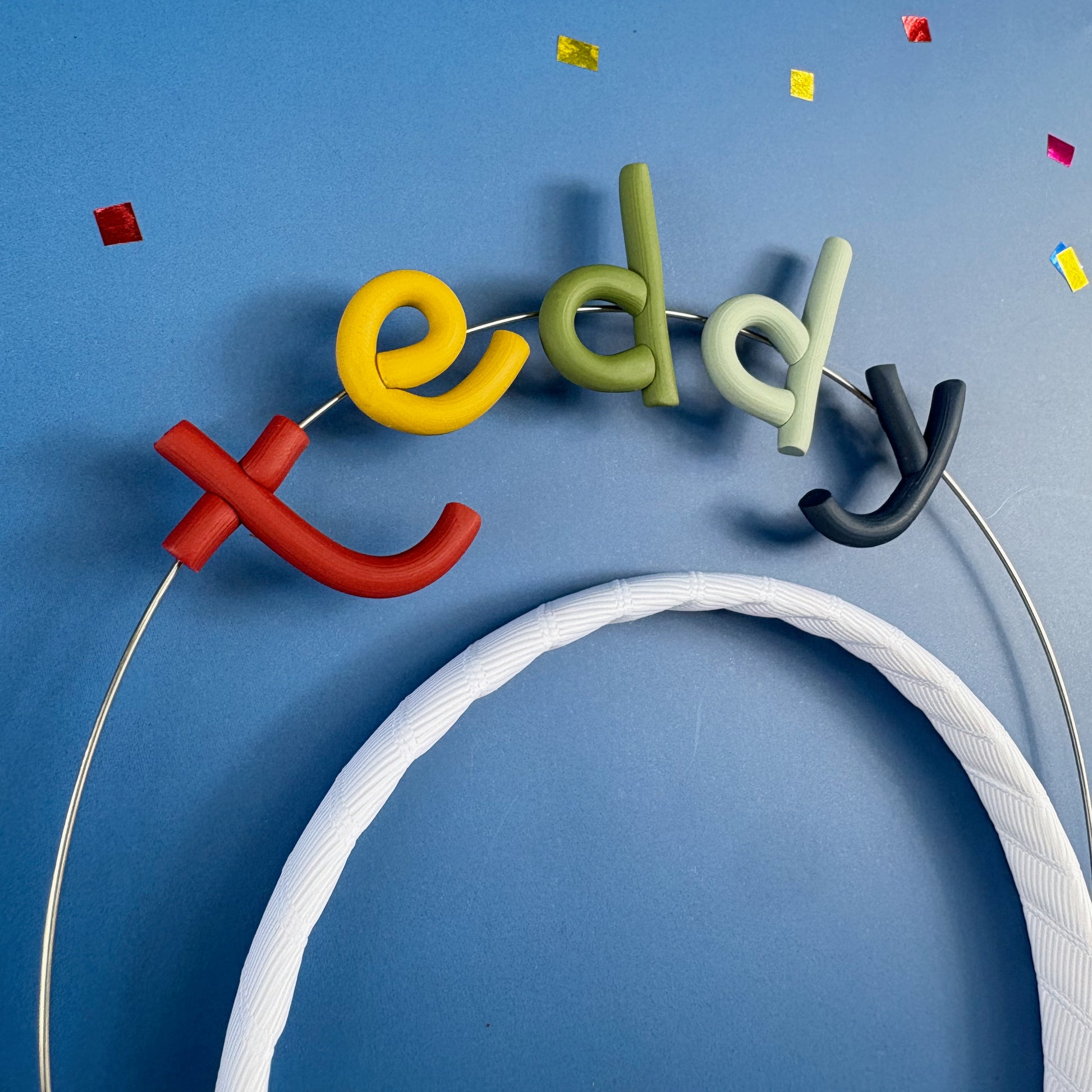 Personalized Birthday Headband | Single Primary Rainbow