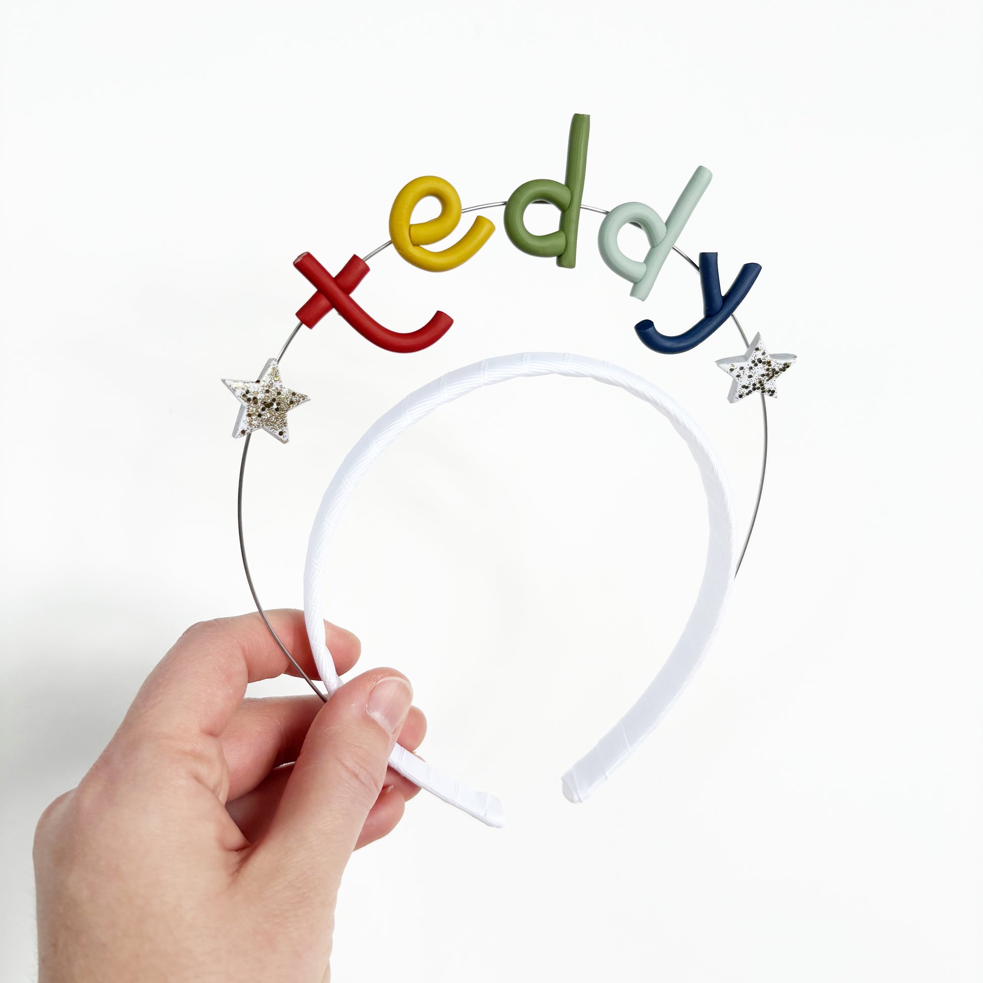 Personalized Birthday Headband | Single Primary Rainbow