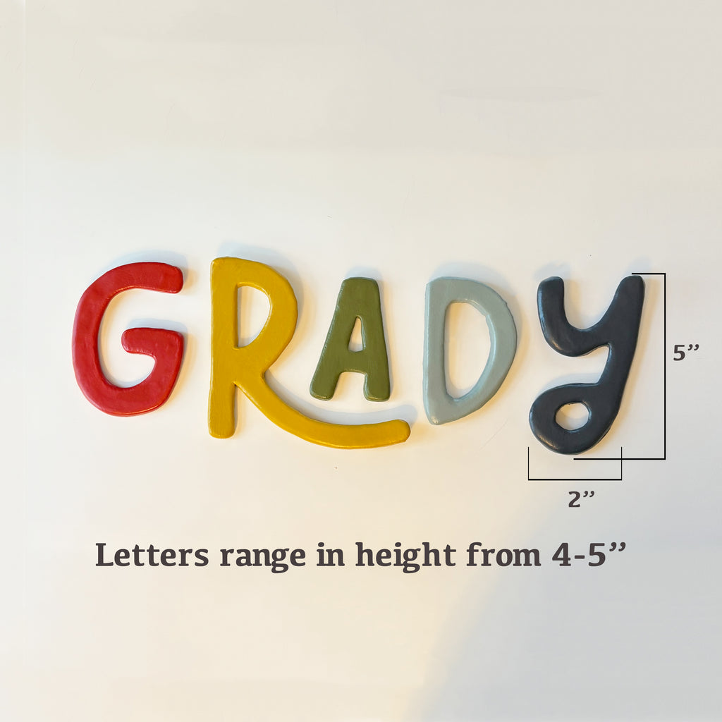 Retro Clay Letters | Primary Rainbow