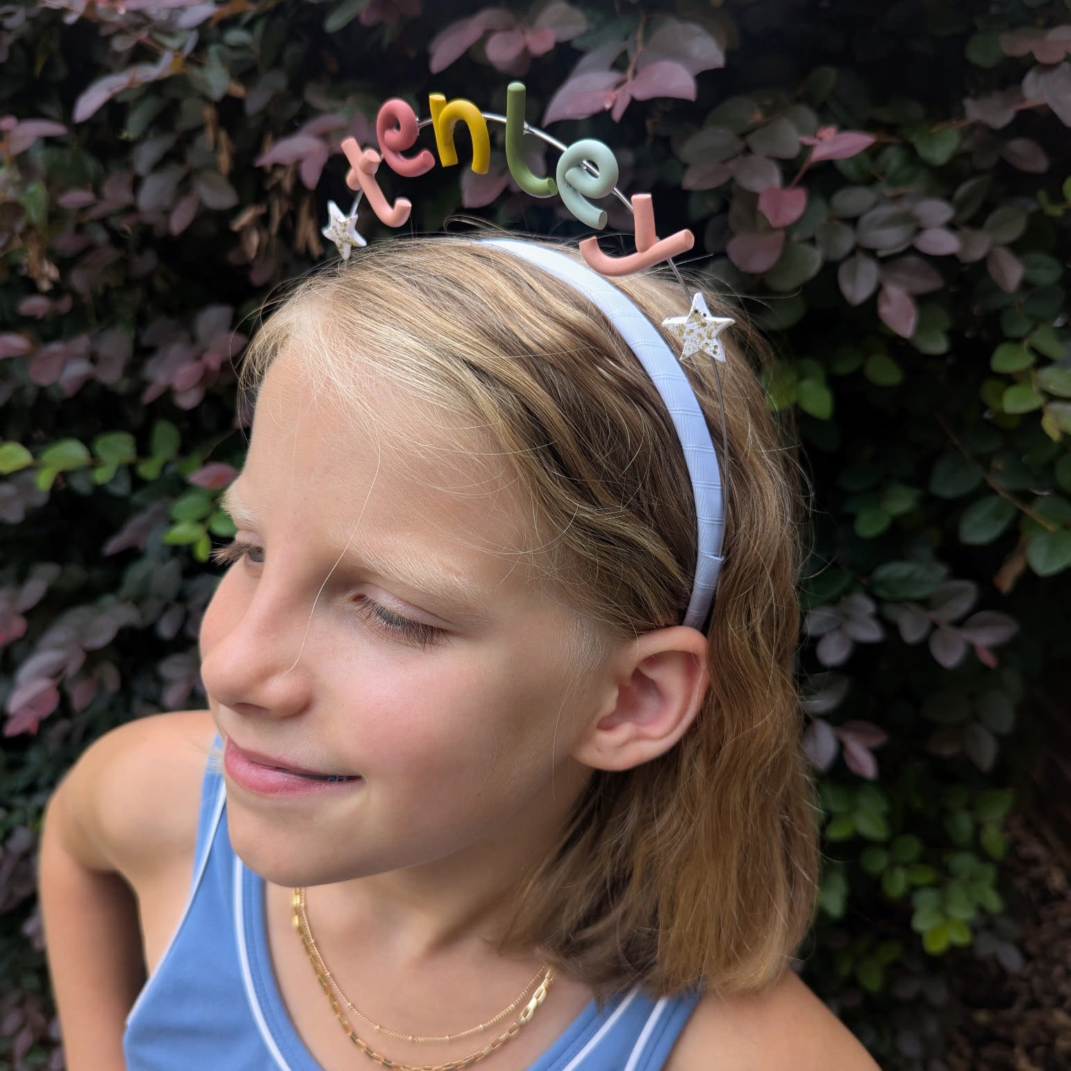 Personalized Birthday Headband | Single Pastel Rainbow